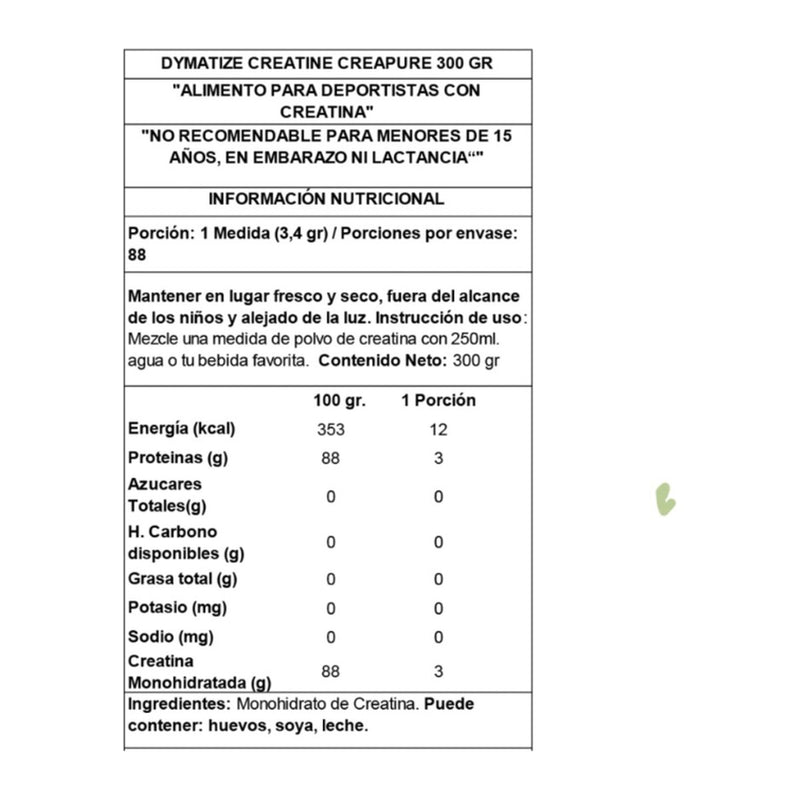 Dymatize Creatina Monohidratada Creapure 300 g - imagen 2