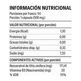 Enerlife NAD + Resveratrol 500 mg 90 cápsulas - imagen 2