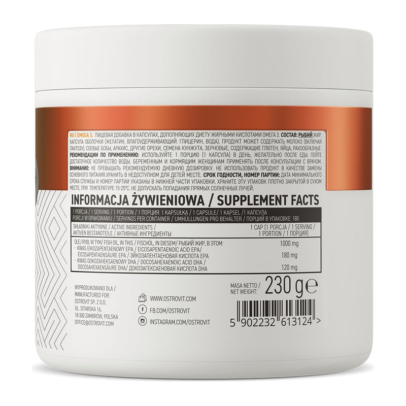 OstroVit Omega 3 180 cápsulas - imagen 2