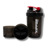 Kiffer Labs Shaker Negro con Batidor y 2 Compartimientos 400 ml