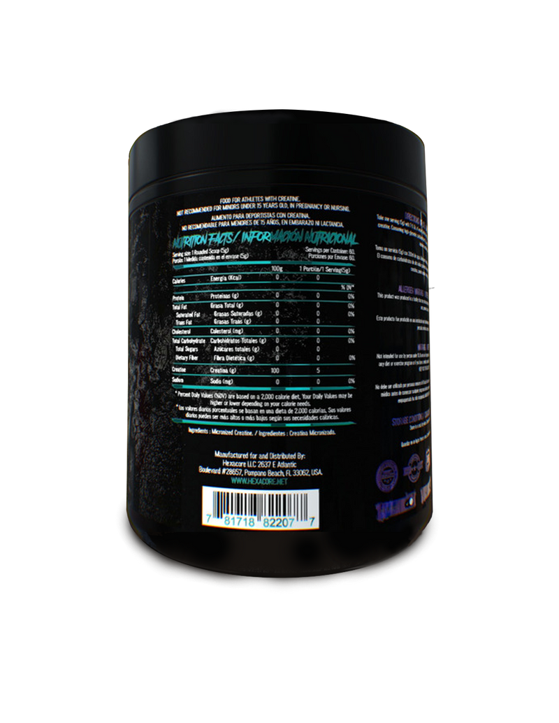 HEXACORE 100% PURE CREATINE MICRONIZED 300 G