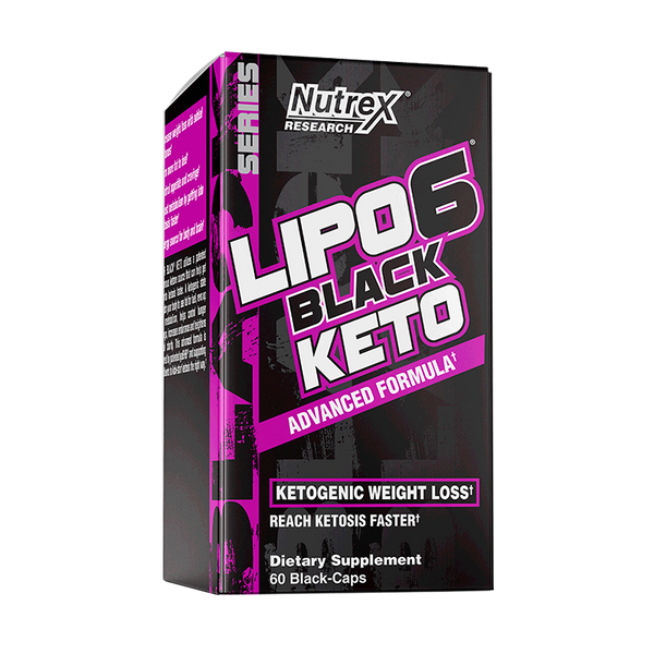NUTREX LIPO-6 BLACK KETO QUEMADOR DE GRASA CETOGENICO 60 CÁPS